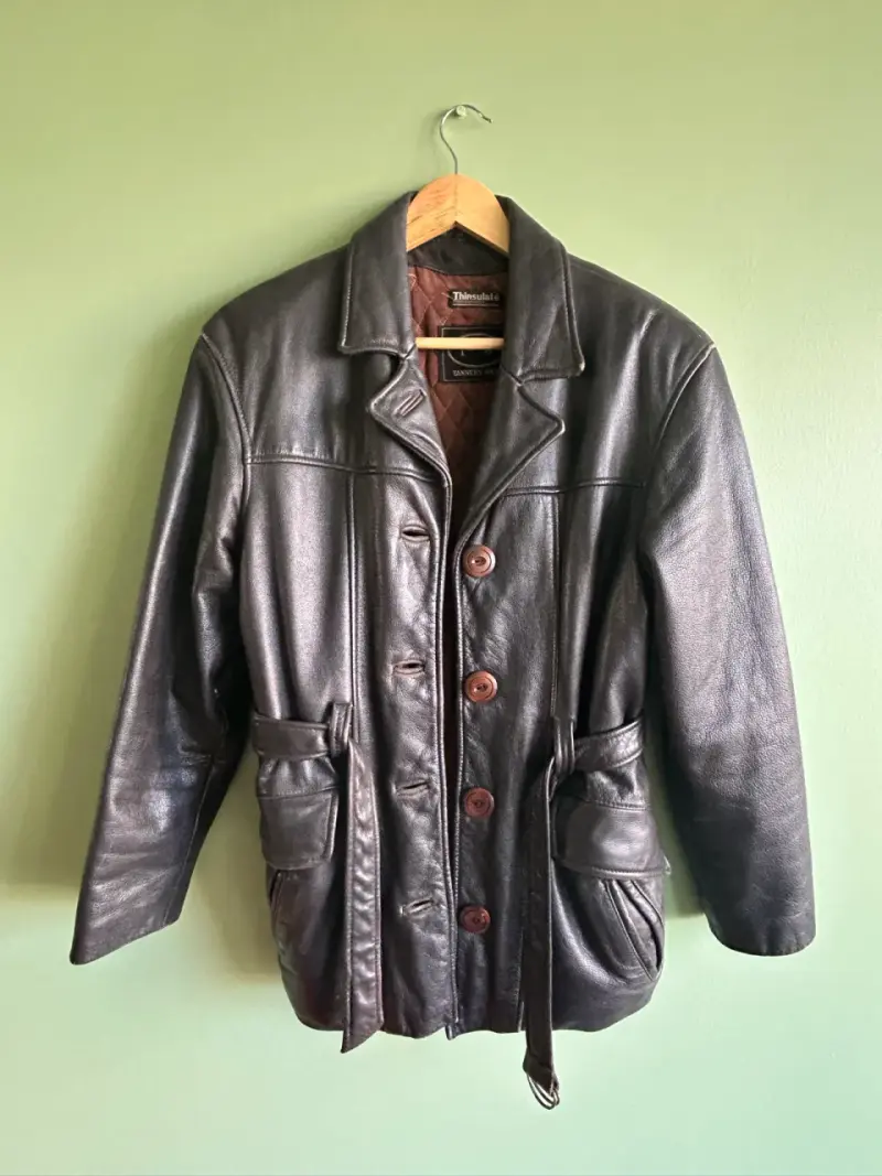 Chaqueta de cuero negra - 5