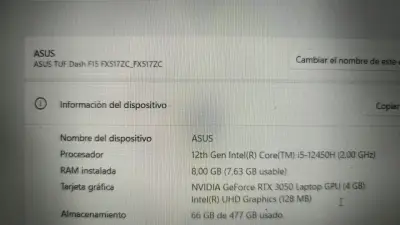 Laptop Asus TUF Gaming F15 - miniatura 2
