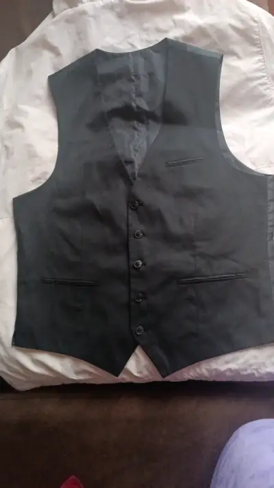 Chaleco de vestir negro formal - miniatura 1