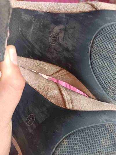 Botas altas de gamuza beige - miniatura 3