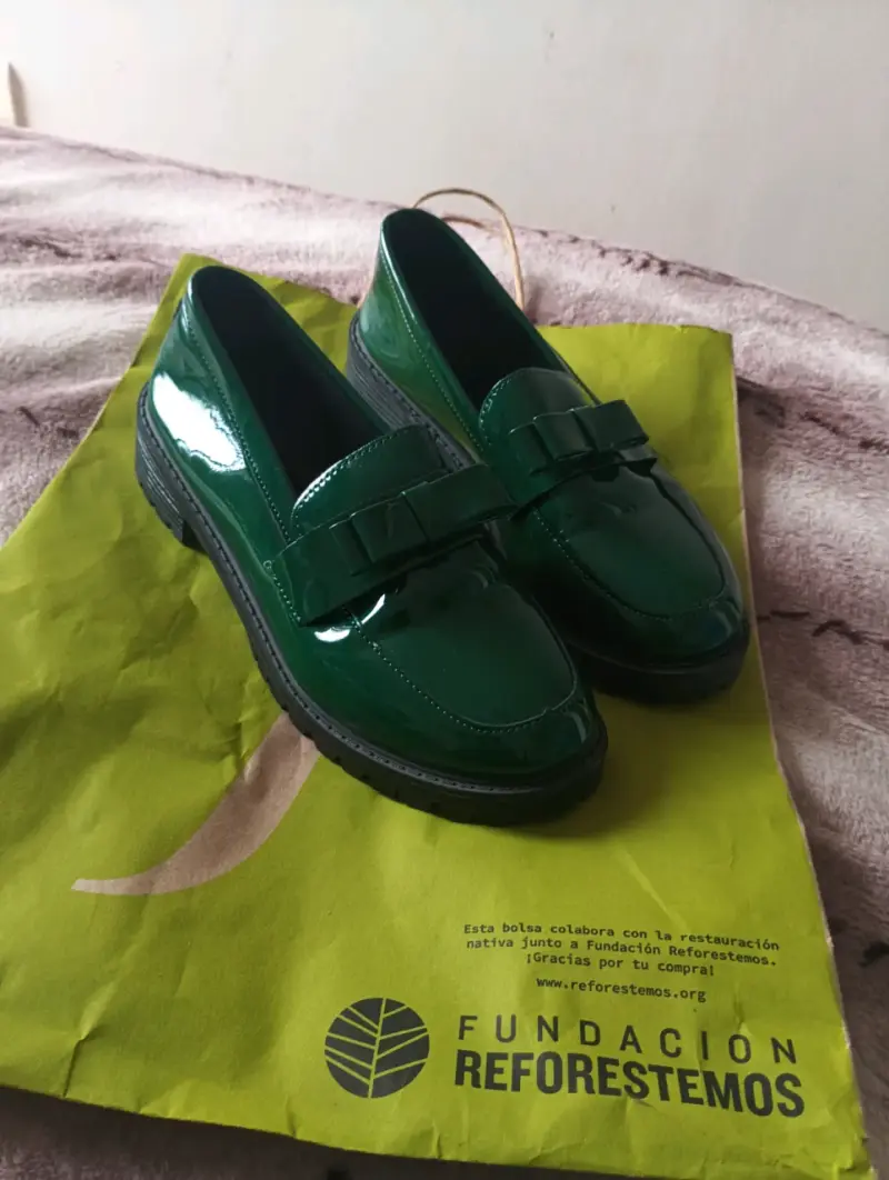 Zapatos mocasines verdes brillantes - 2