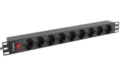 PDU Rack 1U 8 Tomas Multinorma RG8CH Linkmade - miniatura 1