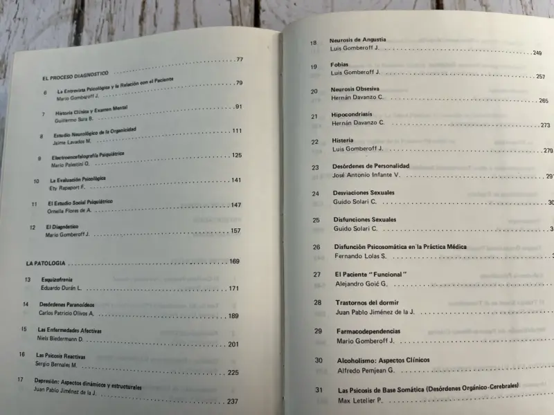Libro Psiquiatría / Gomberoff Jiménez / 1982 - 4