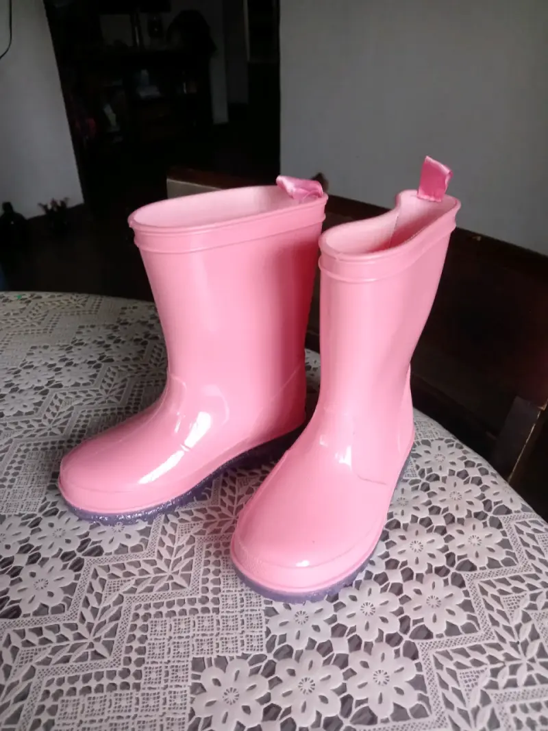 Botas de goma rosas para lluvia, talla 26 - 2