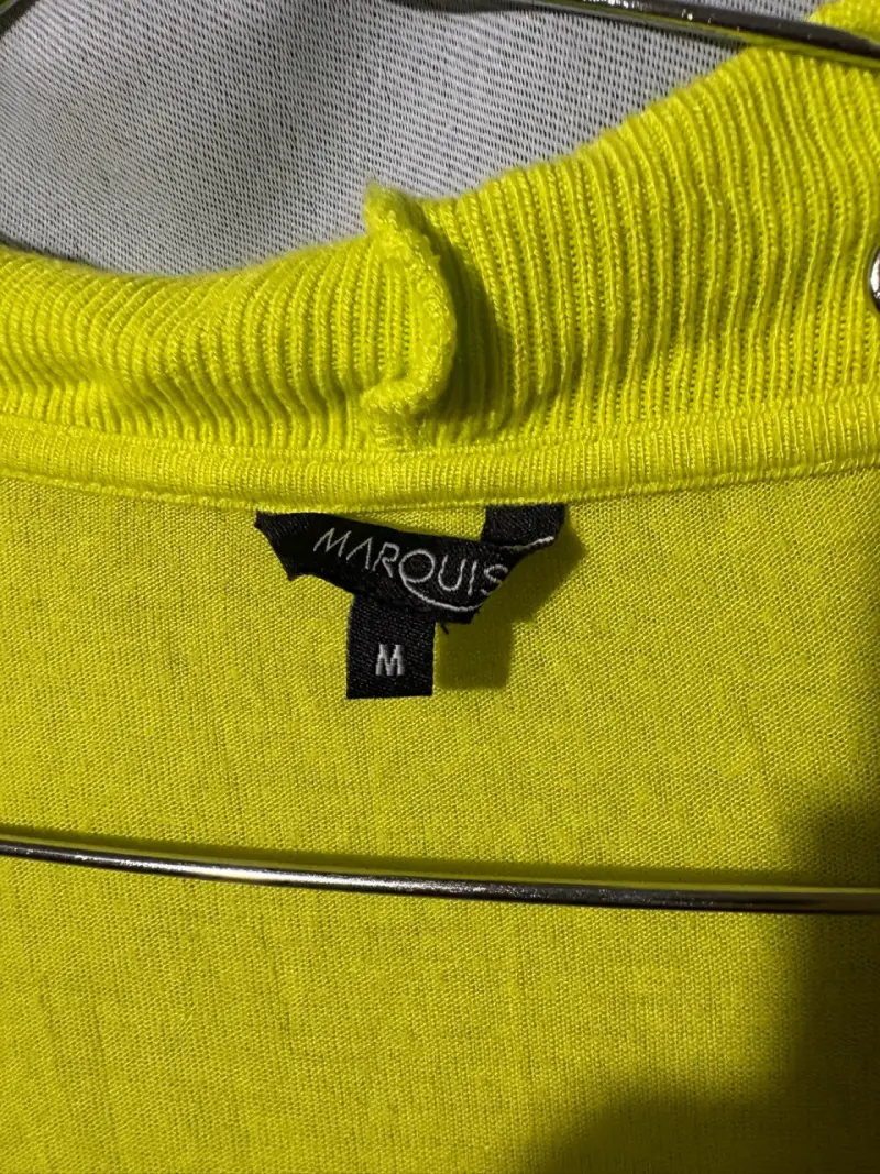 Cardigan amarillo vibrante Marquis talla L - 4