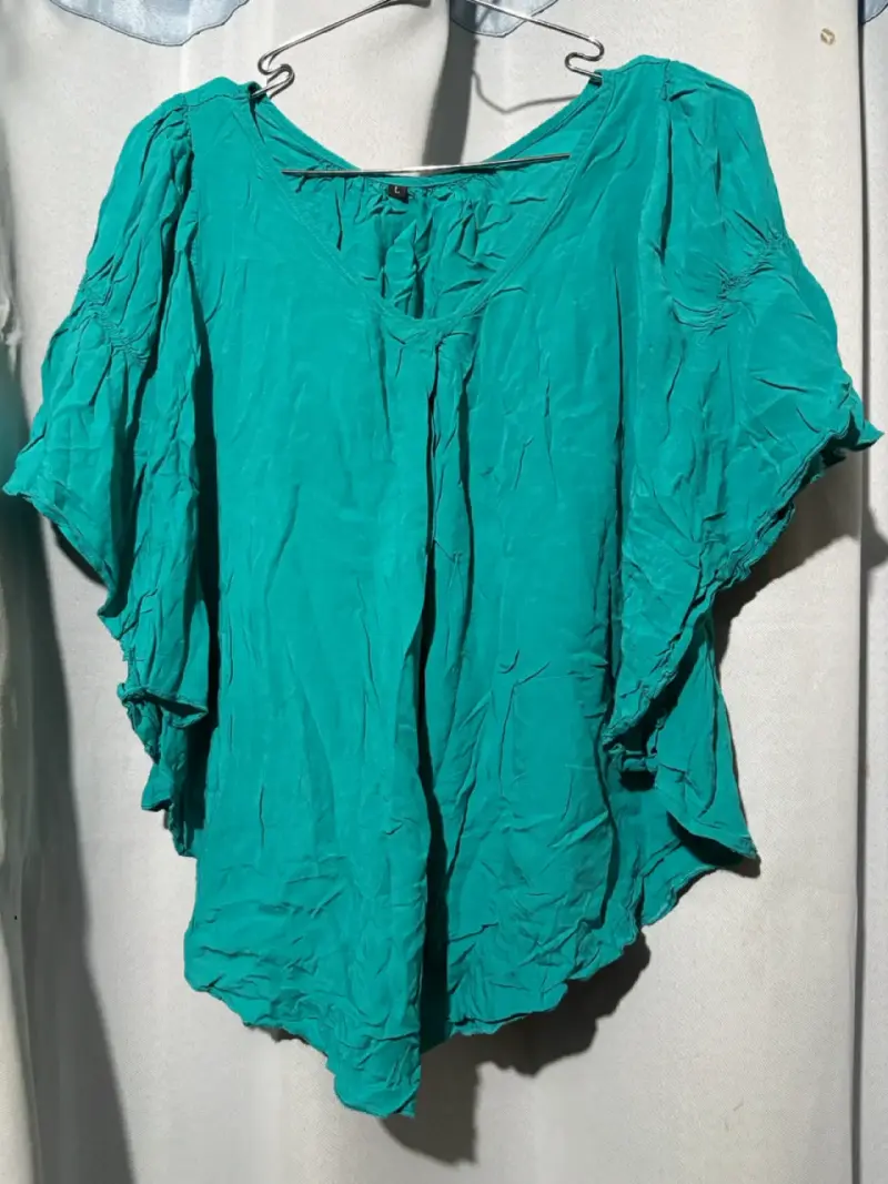 Blusa turquesa talla L - 2