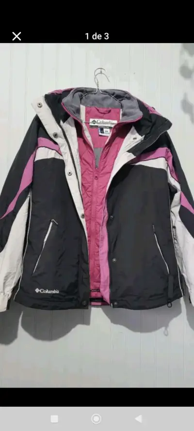 Chaqueta Columbia negra y rosada Talla S - miniatura 1