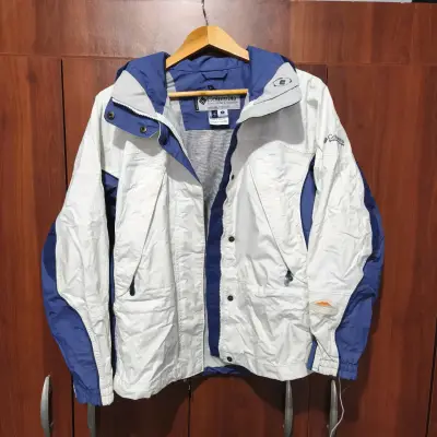Parka Columbia blanca y azul - miniatura 1