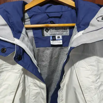 Parka Columbia blanca y azul - miniatura 4