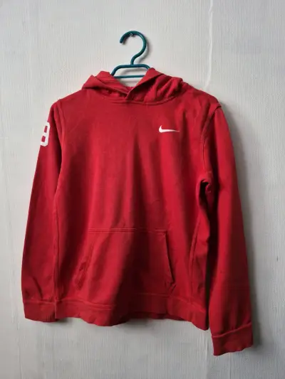 Polerón rojo con capucha Nike - miniatura 1