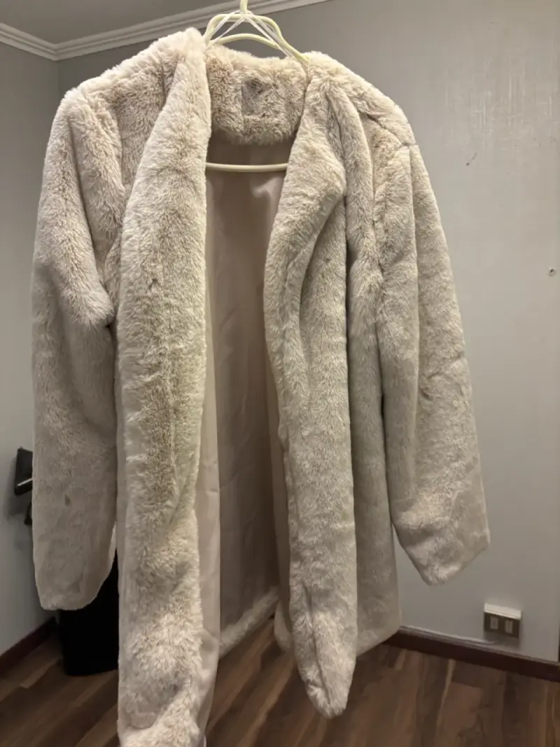Abrigo de piel beige - 2