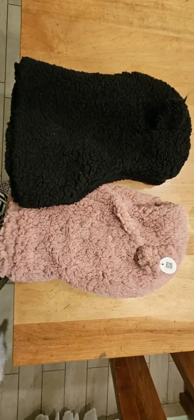 Gorritos niño orejas de oso negro y rosado - miniatura 1