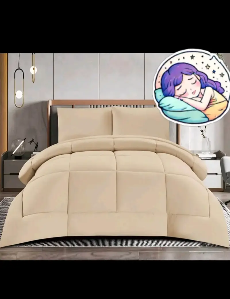 Edredón blanco de cama - 2