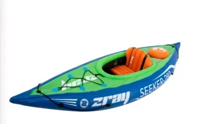 Kayak inflable azul y verde - miniatura 2