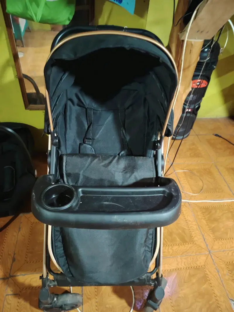Coche y silla para bebé negra - 4