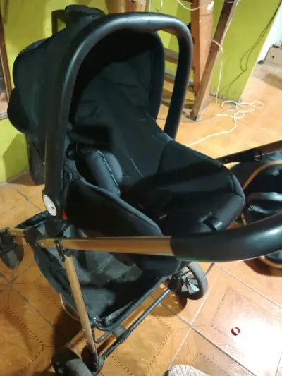 Coche y silla para bebé negra - miniatura 6