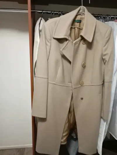 Abrigo largo beige - miniatura 1