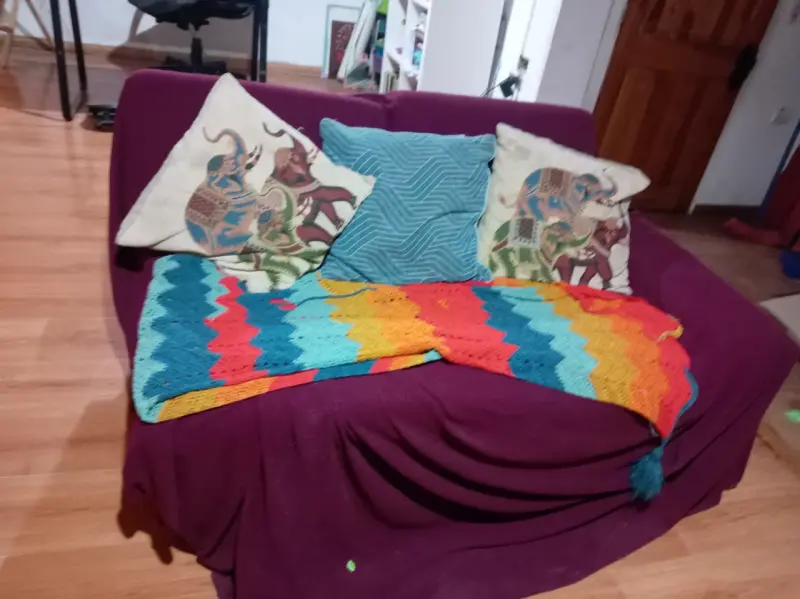 Sofá con funda