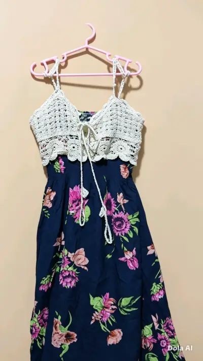 Vestido largo de flores - miniatura 1