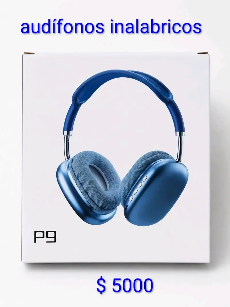 Audífonos inalámbricos P9 azul