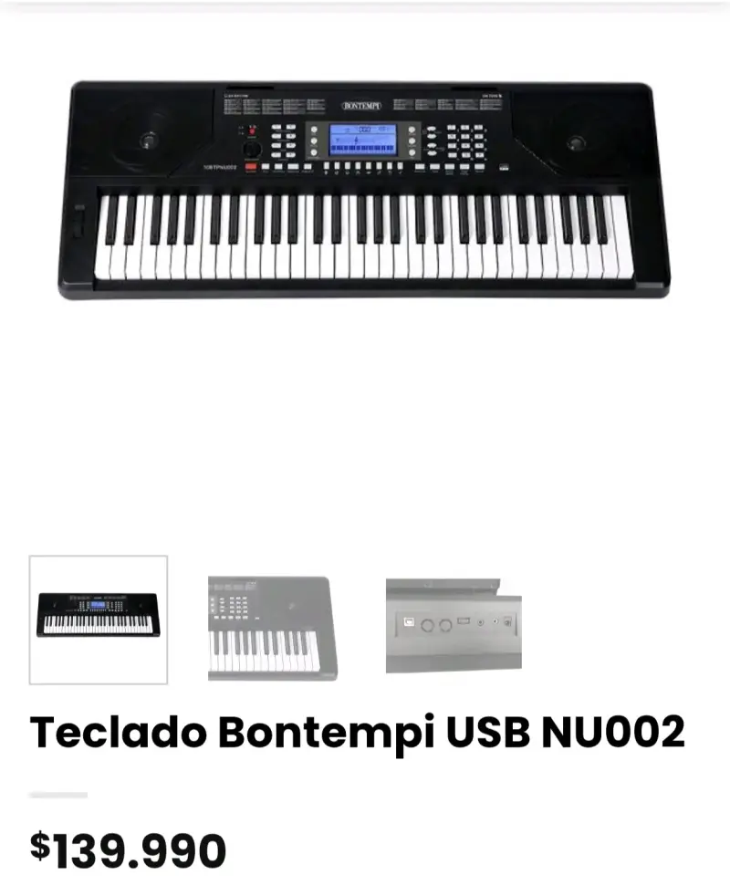 Teclado electrónico Bontempi 61 teclas - 5