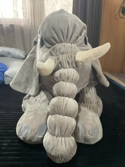 Peluche elefante gigante gris - miniatura 1