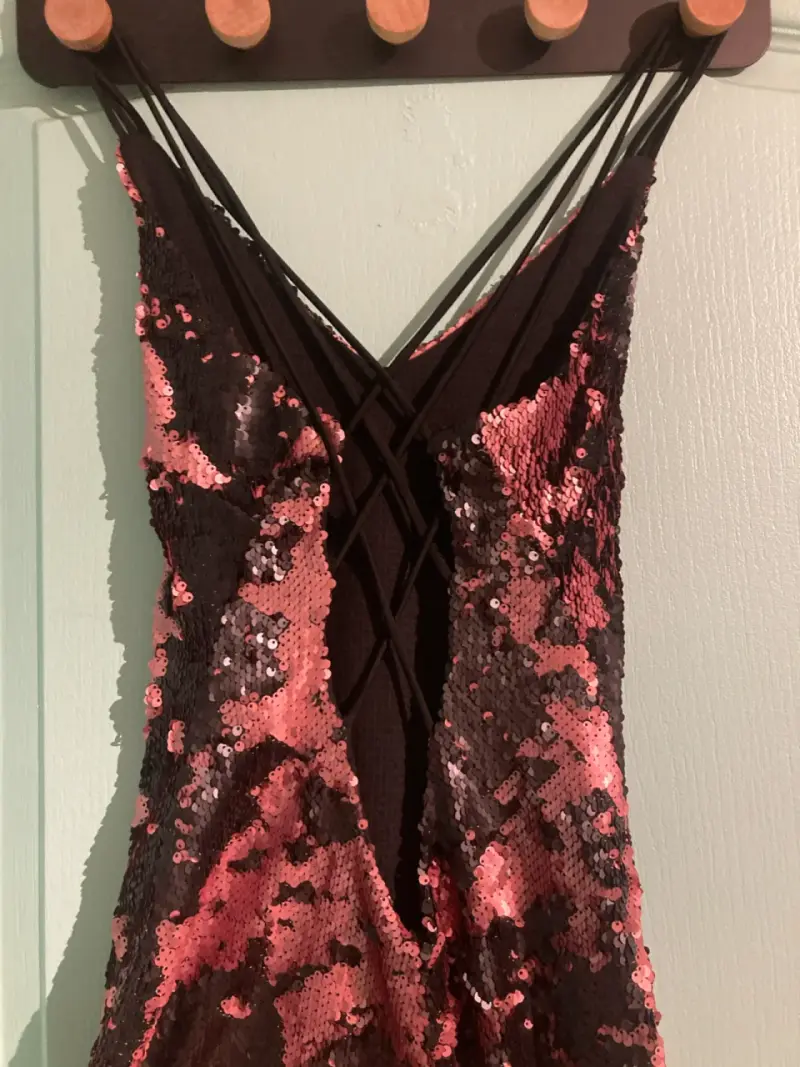 Vestido de lentejuelas rosado - 3