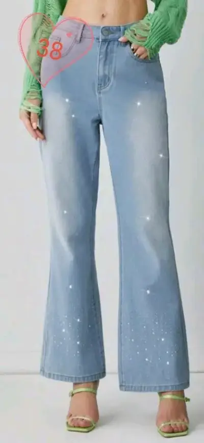 Jeans acampanados azul claro - miniatura 1