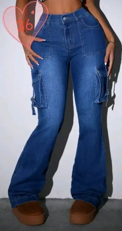 Jeans grises con flecos - miniatura 2