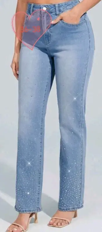 Jeans grises con flecos - 5