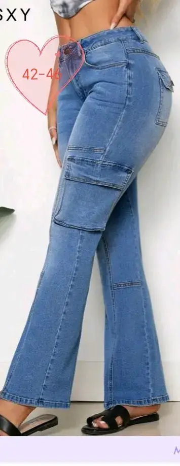 Jeans grises con flecos - miniatura 6