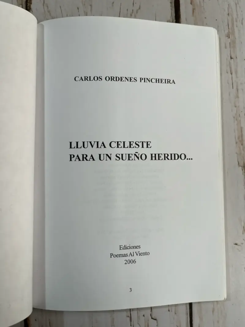 Libro 'Lluvia Celeste Para Un Sueño Herido' - 5