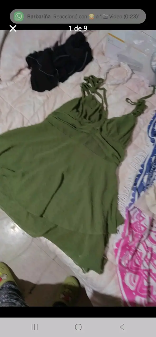 Vestido verde con vuelo - 2