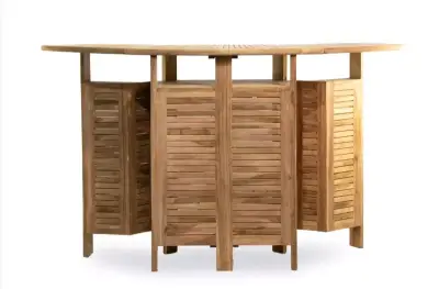 Bar de exterior de madera plegable - miniatura 1
