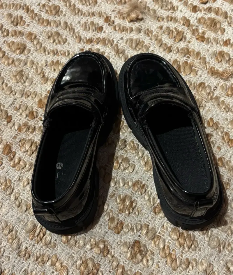 Mocasines negros charol talla 31 - 2