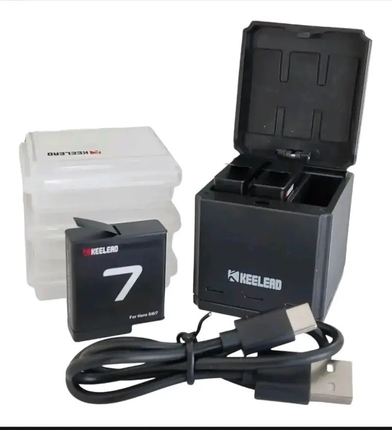 Kit cargador triple Keelerd batería Gopro Hero 5/6 - 2