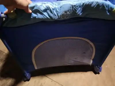 Cuna corral azul portátil - miniatura 2