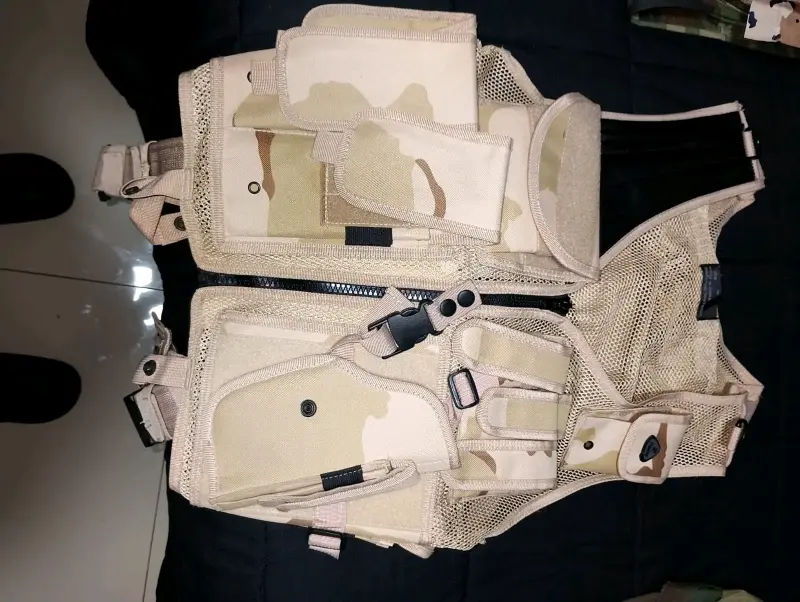 Chaleco táctico camuflado beige - 5