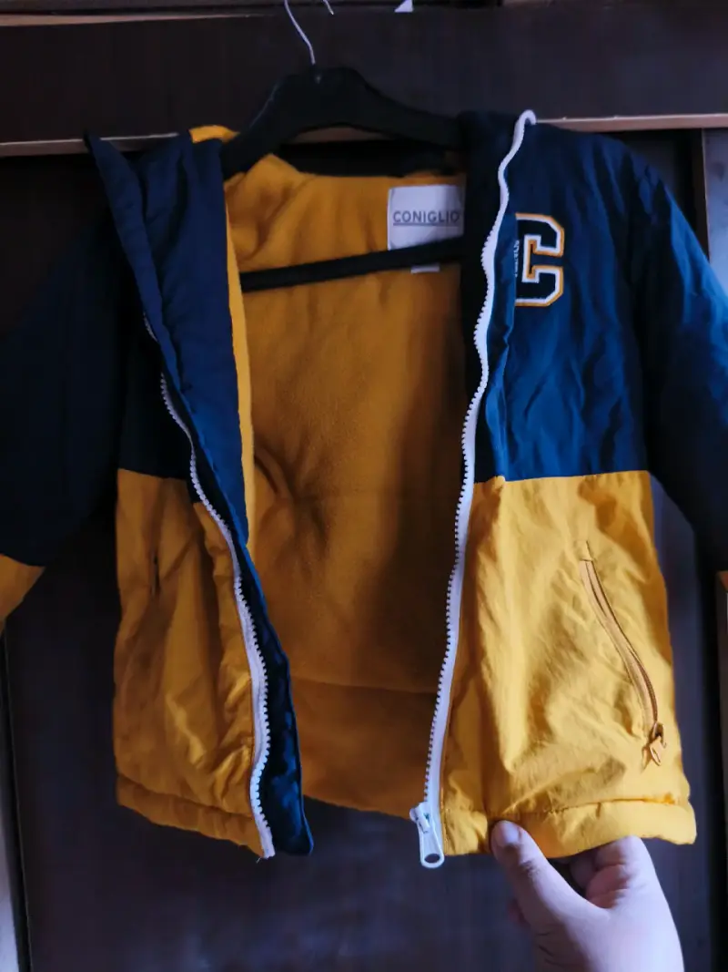 Parka de niño con capucha azul - 3