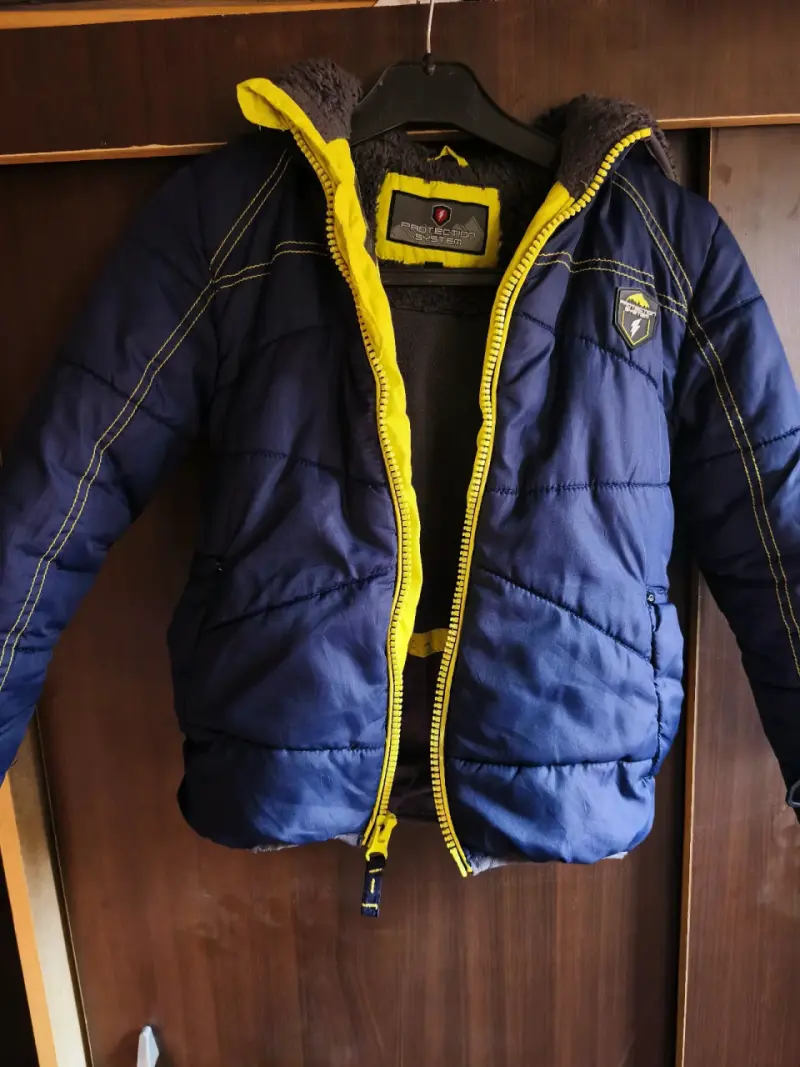 Parka de niño con capucha azul - 4