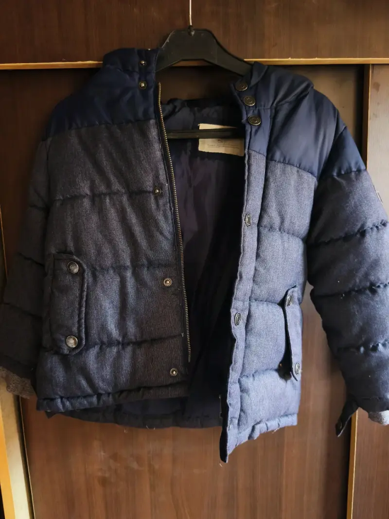Parka de niño con capucha azul - 5