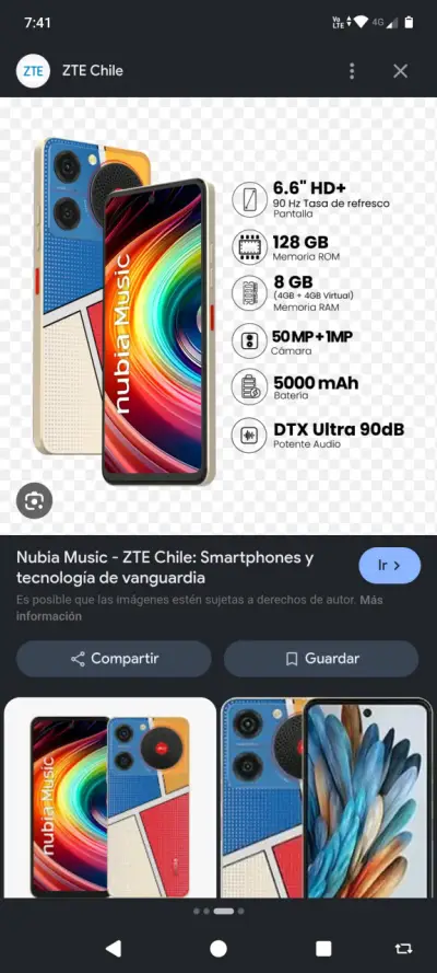 Smartphone Nubia Music colorido - miniatura 1