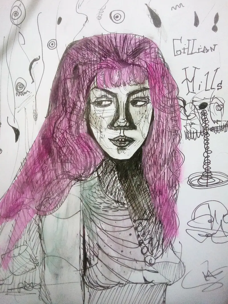 Serie de dibujos femeninos enmarcados. - 4