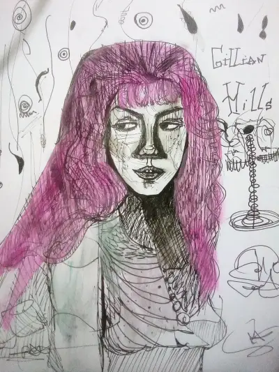 Serie de dibujos femeninos enmarcados. - miniatura 4