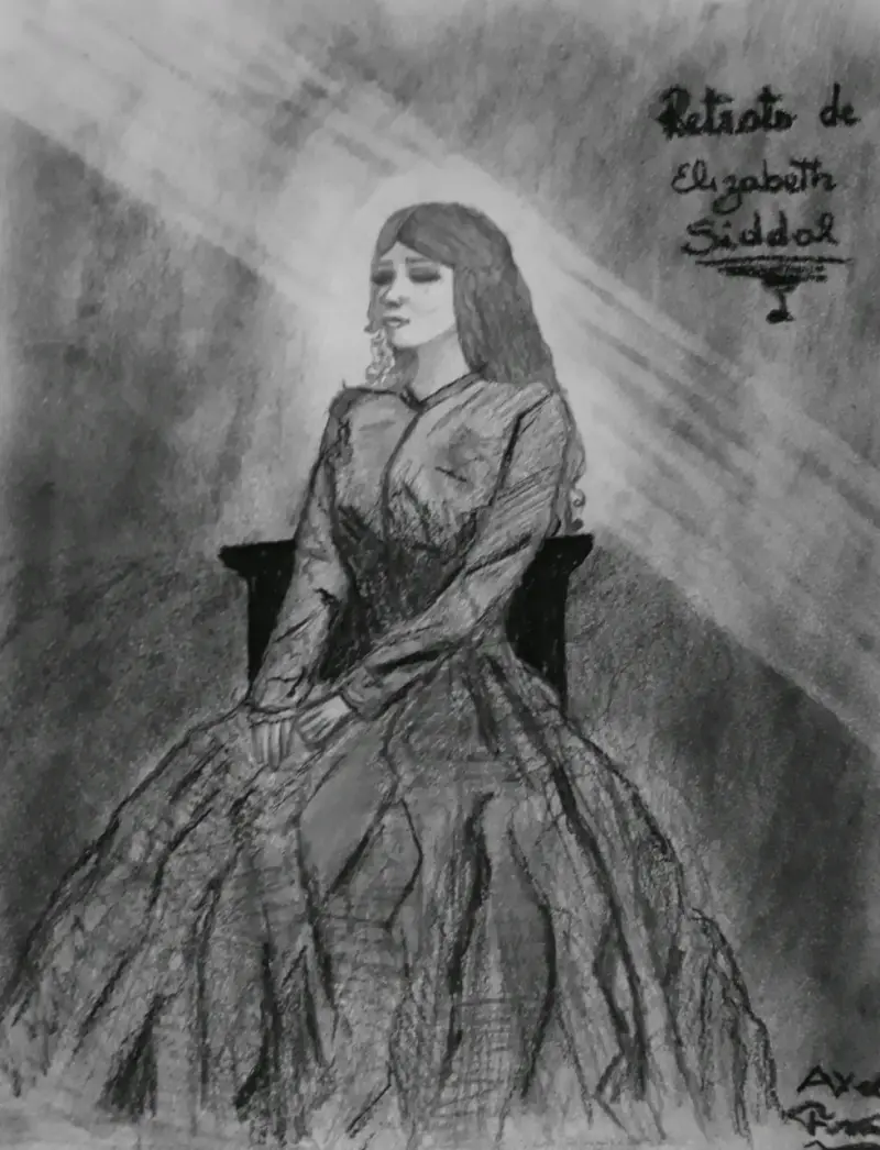 Serie de dibujos femeninos enmarcados. - 6
