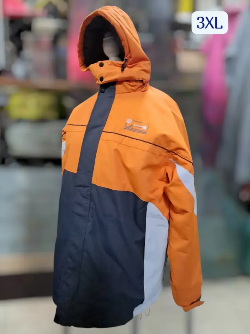 Parka naranja con capucha - 5