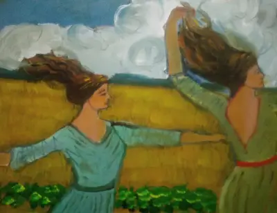 Cuadro arte mujeres bailando - miniatura 2