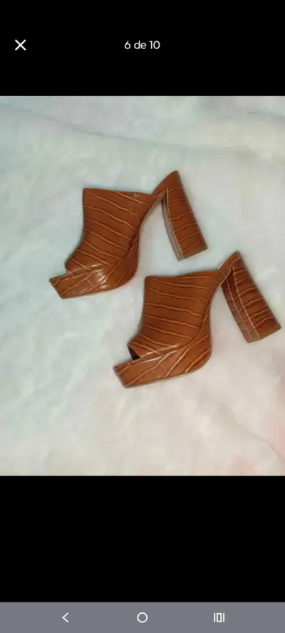 Zuecos de tacón marrón - miniatura 2