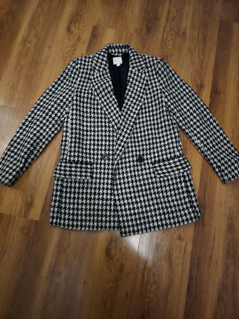 Blazer largo H&M cuadrillé M