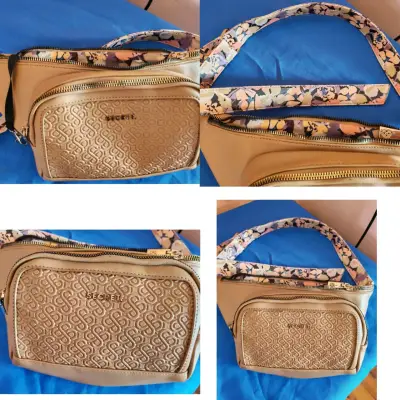 Riñonera beige con patrón floral - miniatura 5